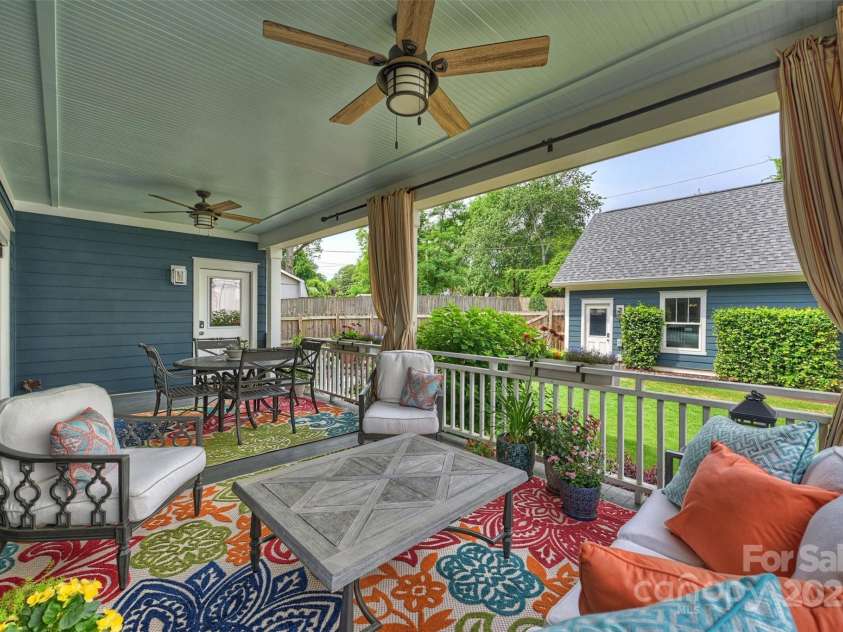 2829 Holt Street, Charlotte, NC 28205.  MLS# CAR4260071, YatesRealty ID 15243. Expansive Rear Deck