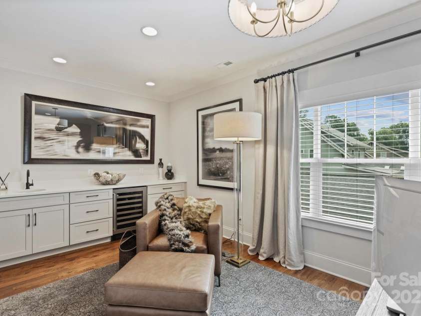 2829 Holt Street, Charlotte, NC 28205.  MLS# CAR4260071, YatesRealty ID 15243. Upstairs Loft Beverage Fridge + Sink