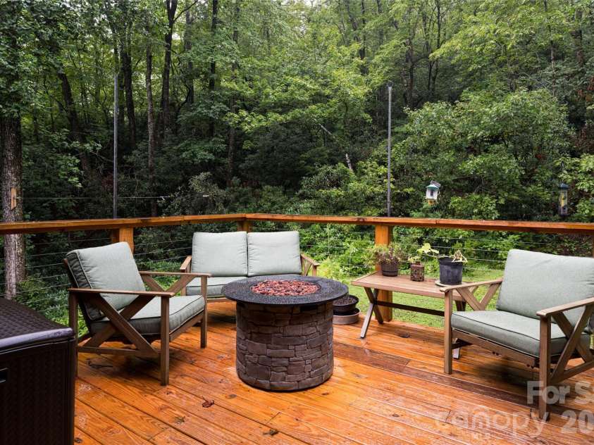 19 Forge Drive, Mills River, NC 28759.  MLS# CAR4344068, YatesRealty ID 1526. Back deck great for outdoor living