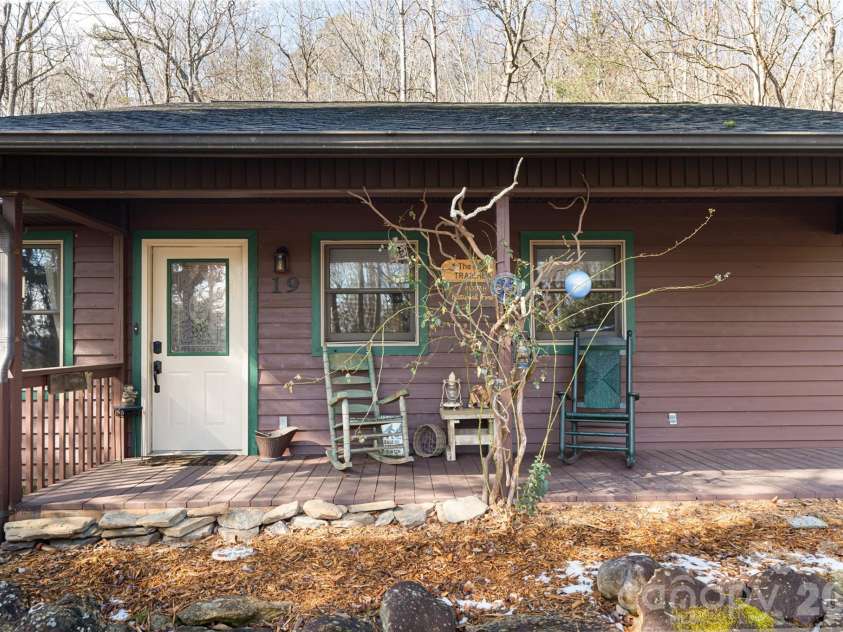 19 Forge Drive, Mills River, NC 28759.  MLS# CAR4344068, YatesRealty ID 1526. Covered front porch 