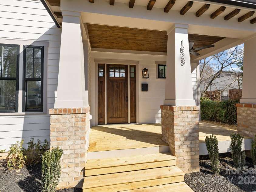 1828 Haines Street, Charlotte, NC 28216.  MLS# CAR4222253, YatesRealty ID 15262. Front porch
