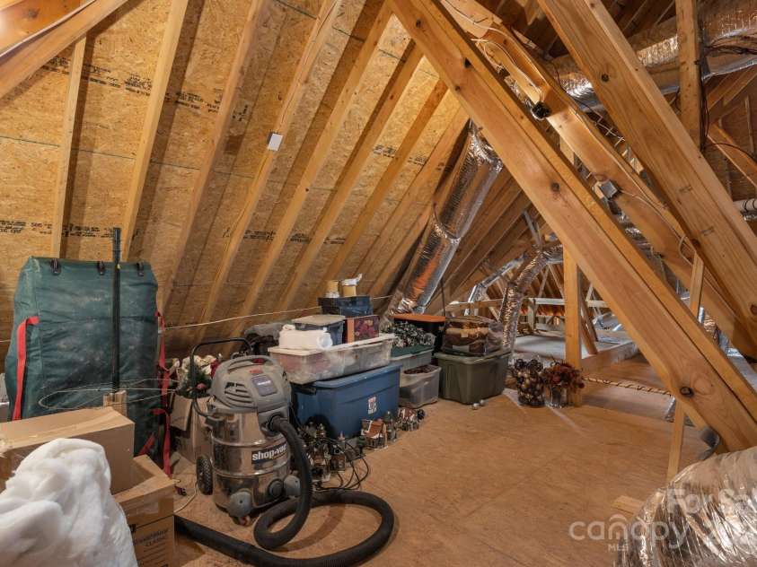 5360 Low Country Road, Lenoir, NC 28645.  MLS# CAR4252044, YatesRealty ID 15297. Wall in attic