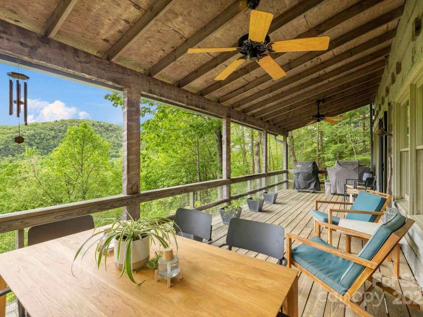 131 John Knox Road, Montreat, NC 28757.  MLS# CAR4254614, YatesRealty ID 15300. Main Level Front Porch with beautiful views