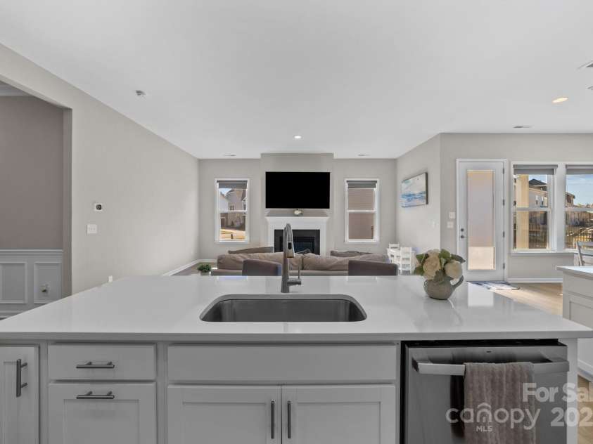 197 Tetcott Street, Mooresville, NC 28115.  MLS# CAR4238933, YatesRealty ID 15313. View from island of family room