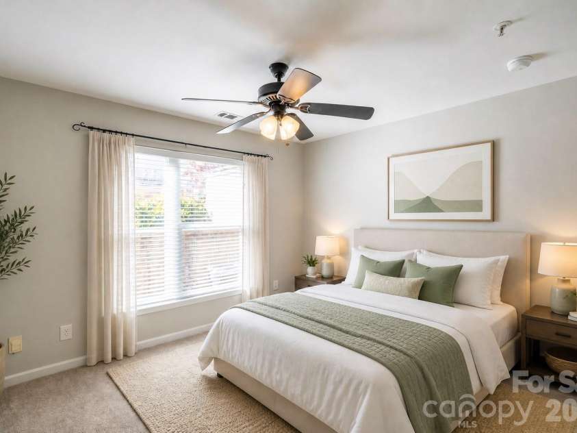 3953 Picasso Court, Charlotte, NC 28205.  MLS# CAR4321079, YatesRealty ID 15323. Idea 1 - virtually staged lower level bedroom