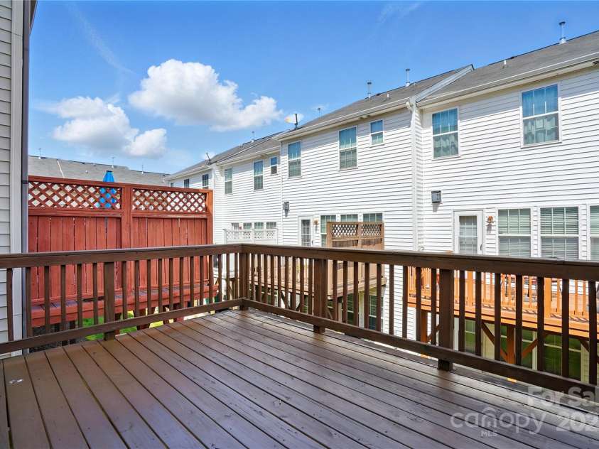 7753 Jackson Pond Drive, Charlotte, NC 28273.  MLS# CAR4247496, YatesRealty ID 15330. East facing Deck