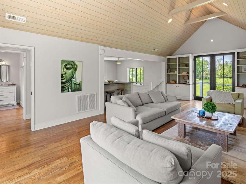 146 Lower Brush Creek Road, Fletcher, NC 28732.  MLS# CAR4262827, YatesRealty ID 15331. Guest House is complete with double doors and balcony with views for miles