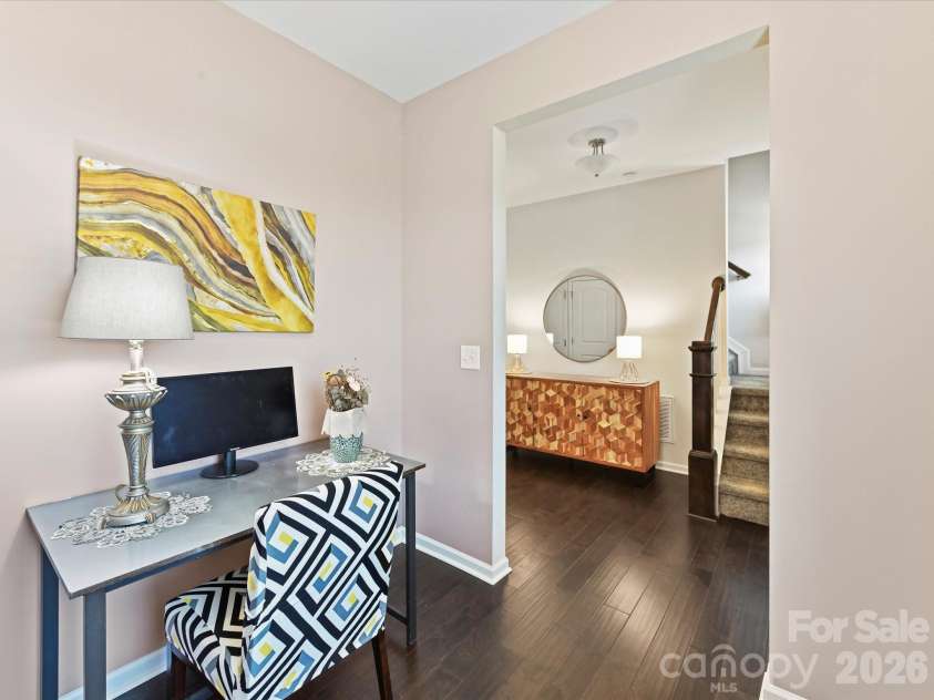 7914 Denmark Road, Charlotte, NC 28273.  MLS# CAR4342539, YatesRealty ID 15331. Flex space opens to foyer
