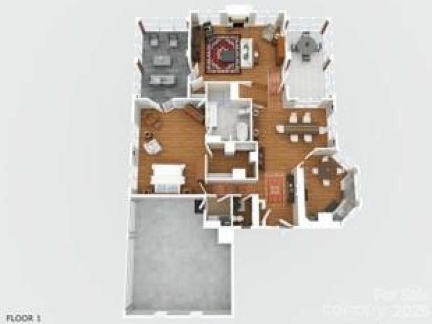 28 Lacoste Drive, Hendersonville, NC 28739.  MLS# CAR4246856, YatesRealty ID 15335. 3d Floor Plan first Floor