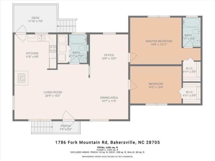 1786 Fork Mountain Road, Bakersville, NC 28705.  MLS# CAR4264003, YatesRealty ID 15363. 