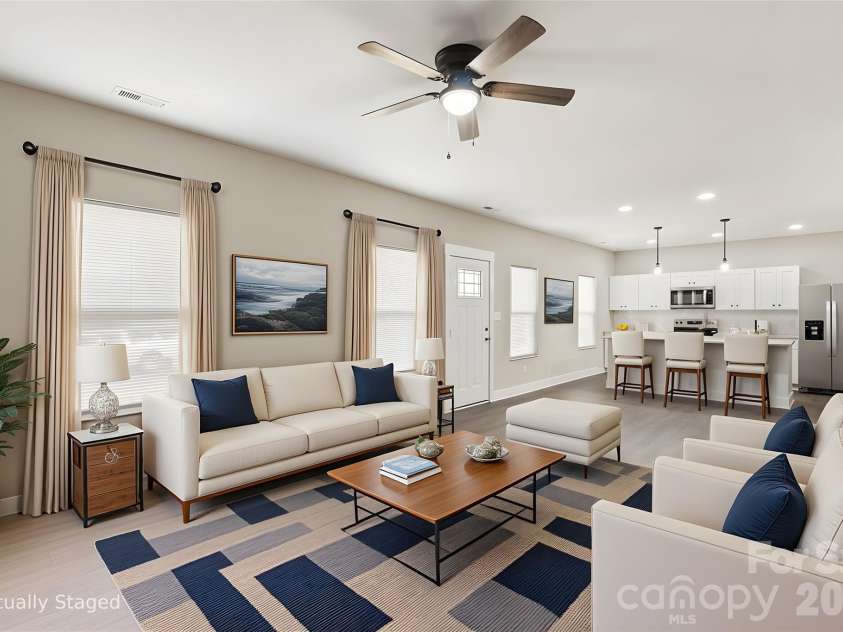 316 Union Street, Maiden, NC 28650.  MLS# CAR4337079, YatesRealty ID 15367. VIRTUALLY STAGED LIVING ROOM