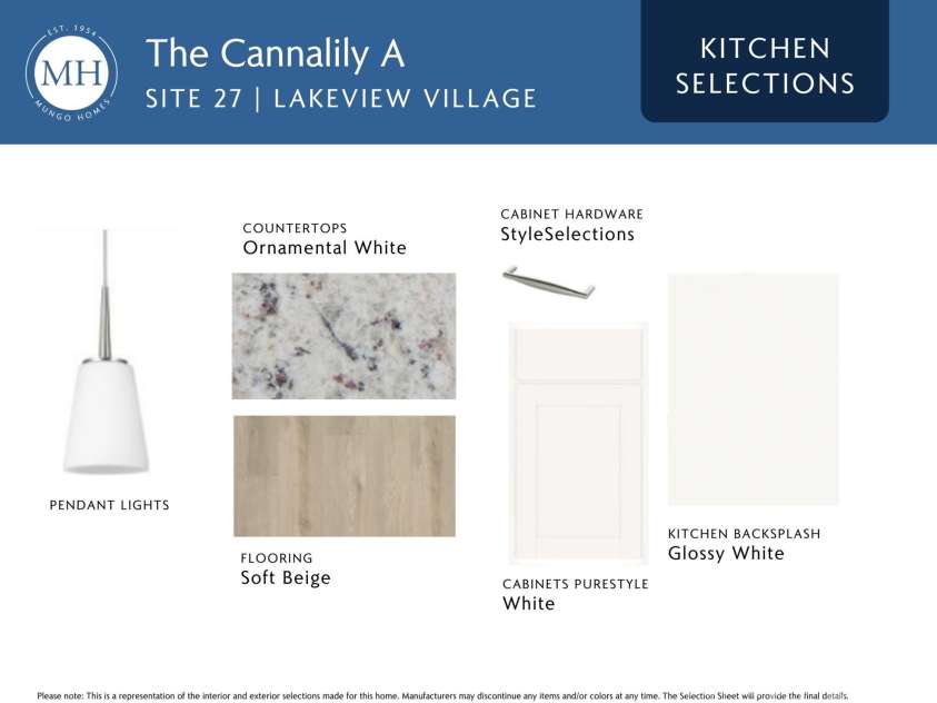 5103 Orchardview Way, Charlotte, NC 28216.  MLS# CAR4241435, YatesRealty ID 15371. Kitchen Color Selections - Site 27