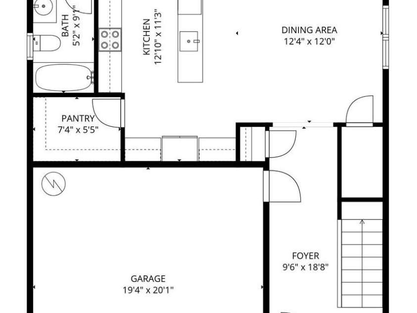445 Marinna Joy Circle, Rockwell, NC 28138.  MLS# CAR4370079, YatesRealty ID 15400. Main Level Measurements