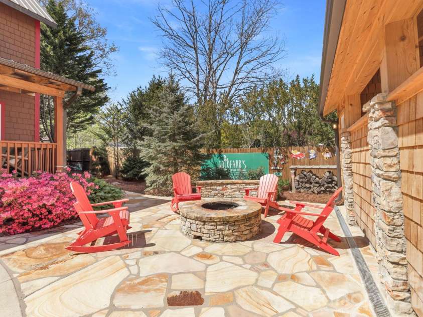 107 5th Street, Black Mountain, NC 28711.  MLS# CAR4371363, YatesRealty ID 15401. Firepit
