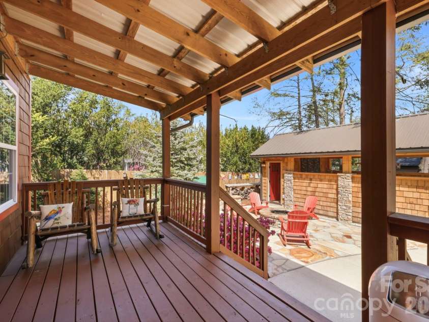 107 5th Street, Black Mountain, NC 28711.  MLS# CAR4371363, YatesRealty ID 15401. Front Porch of Back House