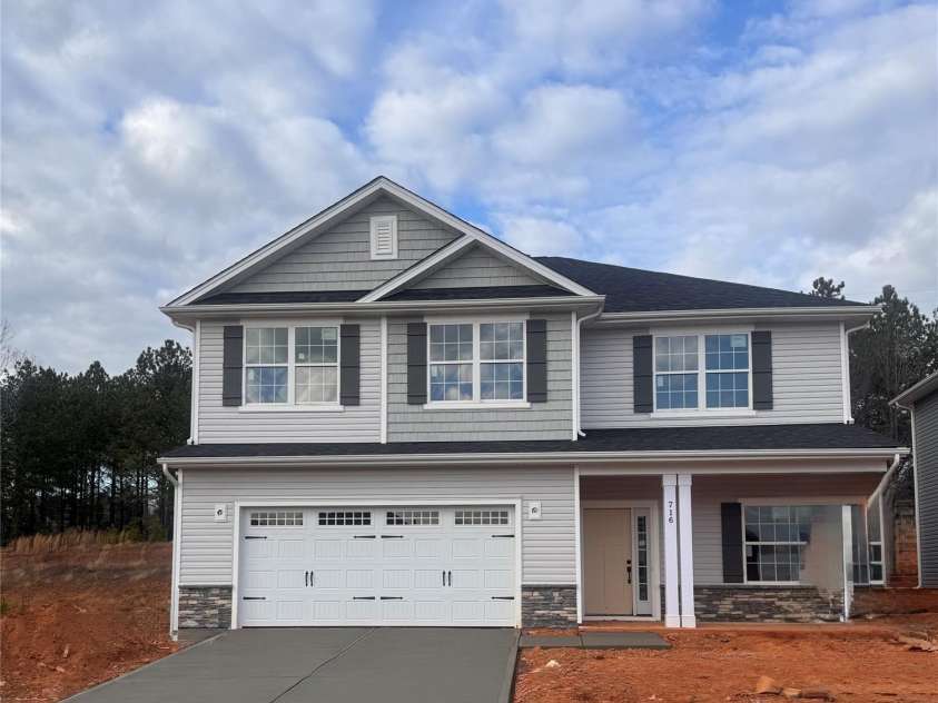716 Inwood Hill Drive, Gastonia, NC 28056.  MLS# CAR4327869, YatesRealty ID 15410. Front elevation