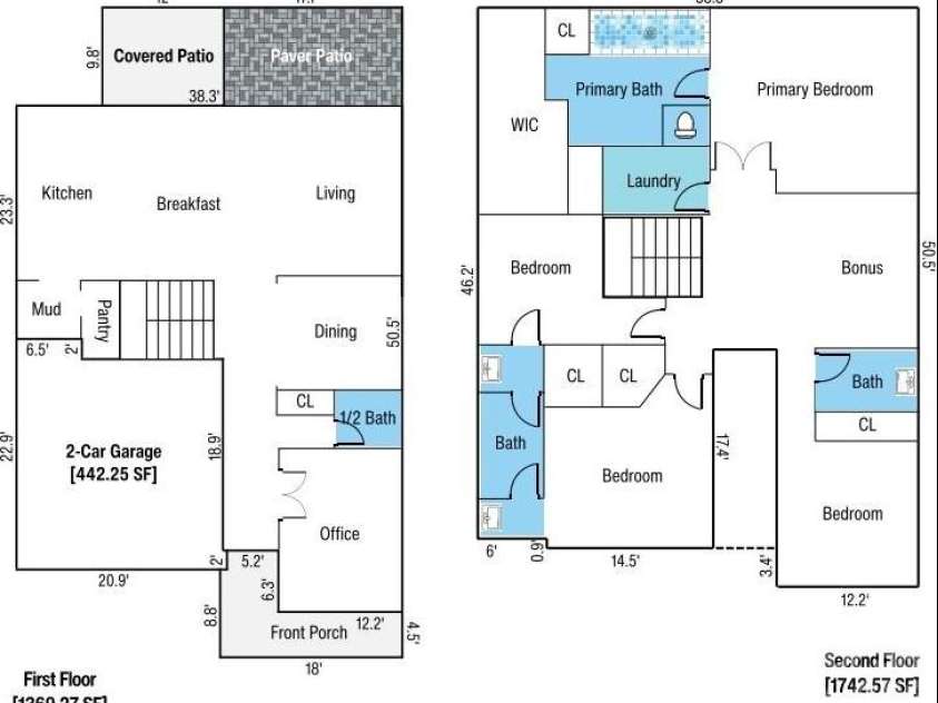 4208 Stream Dale Circle, Concord, NC 28027.  MLS# CAR4357241, YatesRealty ID 15432. Floor Plan