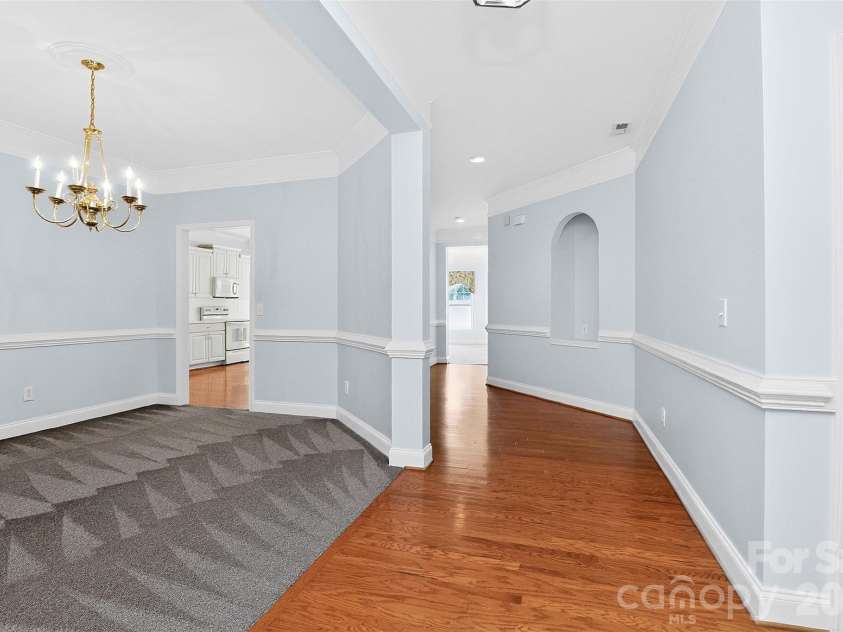 2525 Old Ashworth Lane, Concord, NC 28027.  MLS# CAR4370913, YatesRealty ID 15446. Hall and dining room