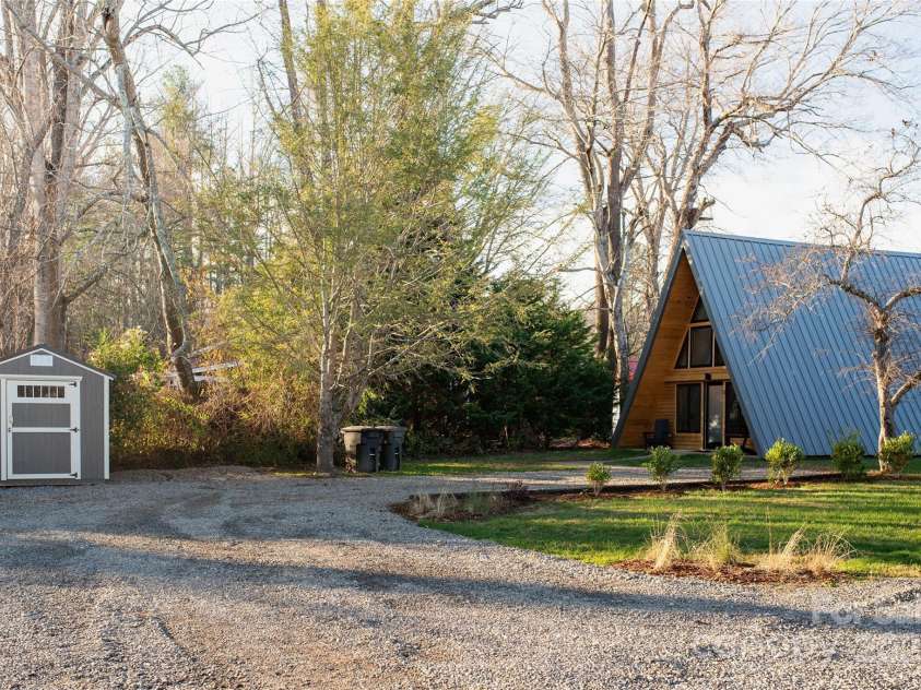 11 A Frame Alley, Black Mountain, NC 28711.  MLS# CAR4239162, YatesRealty ID 15456. Storage Shed Included