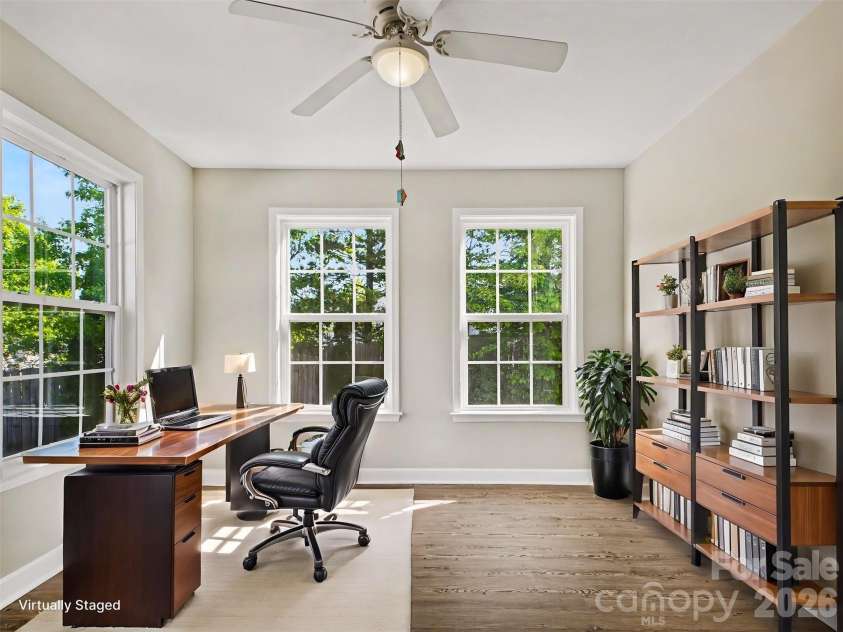 2956 Trimble Circle, Concord, NC 28027.  MLS# CAR4372426, YatesRealty ID 15457. Virtual Staged Office/ Sun room