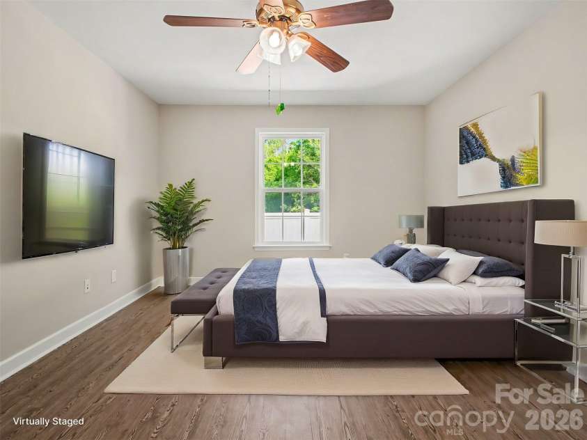 2956 Trimble Circle, Concord, NC 28027.  MLS# CAR4372426, YatesRealty ID 15457. Virtually Staged Primary Bedroom