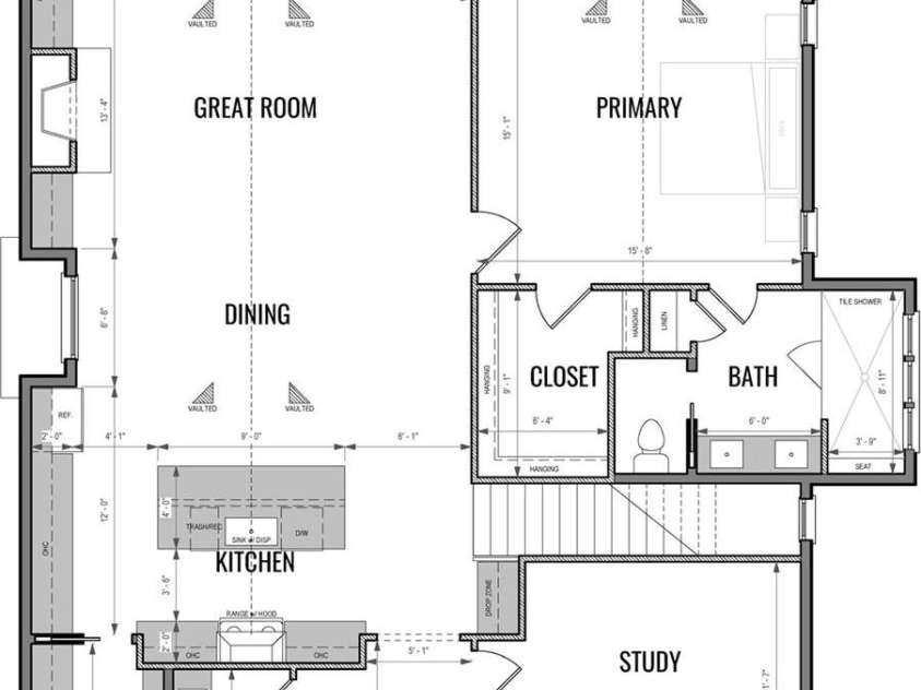 15 Maggies Lane, Asheville, NC 28803.  MLS# CAR4183002, YatesRealty ID 15463. Main level floor plan