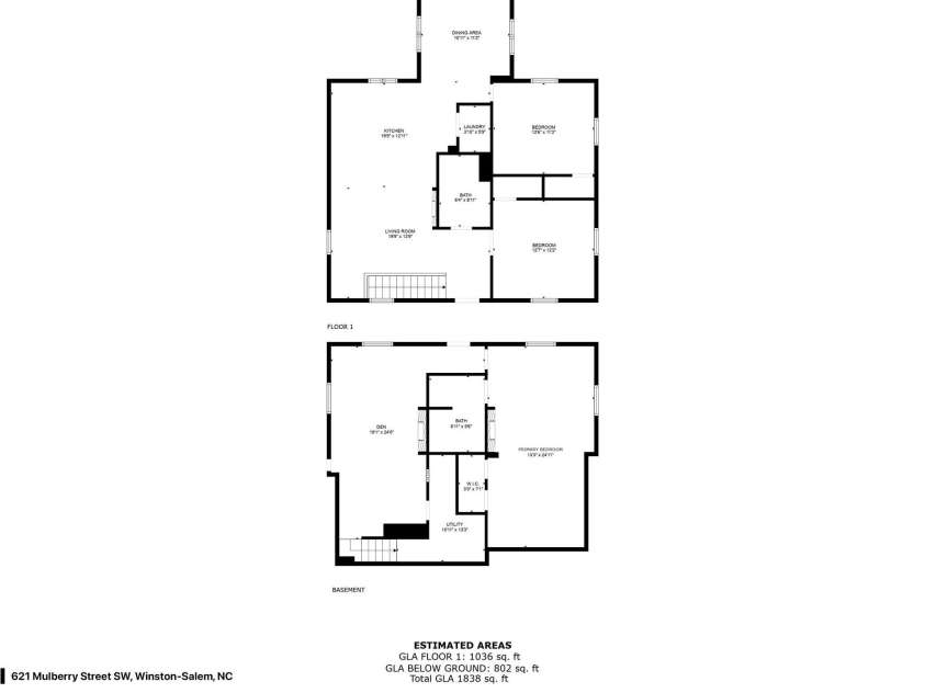 621 Mulberry Street, Winston Salem, NC 27101.  MLS# CAR4277093, YatesRealty ID 15477. 