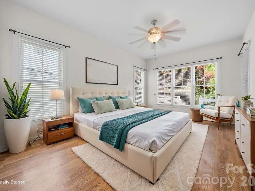 1019 Brookline Drive, Huntersville, NC 28078.  MLS# CAR4372800, YatesRealty ID 15490. Virtually Staged Primary Bedroom