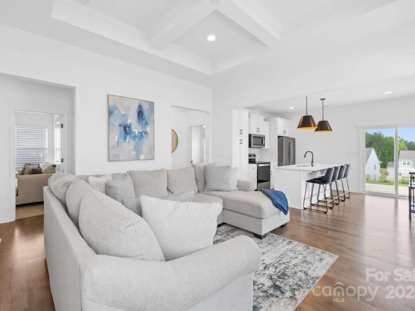 130 Slalom Street, Statesville, NC 28677.  MLS# CAR4264006, YatesRealty ID 15492. Open floor plan with same flooring throughout living and kitchen