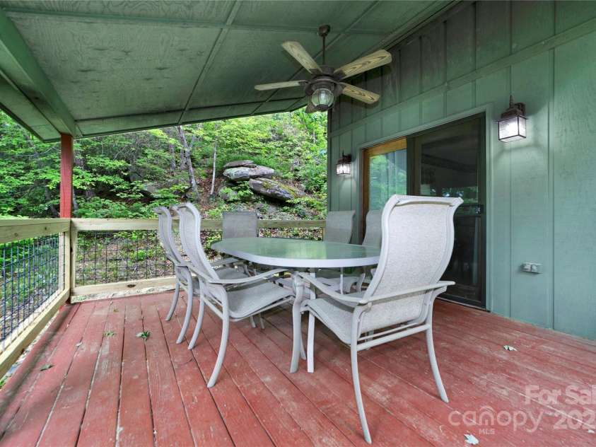 261 Franks Cove Road, Brevard, NC 28712.  MLS# CAR4263831, YatesRealty ID 15496. Covered Side Porch