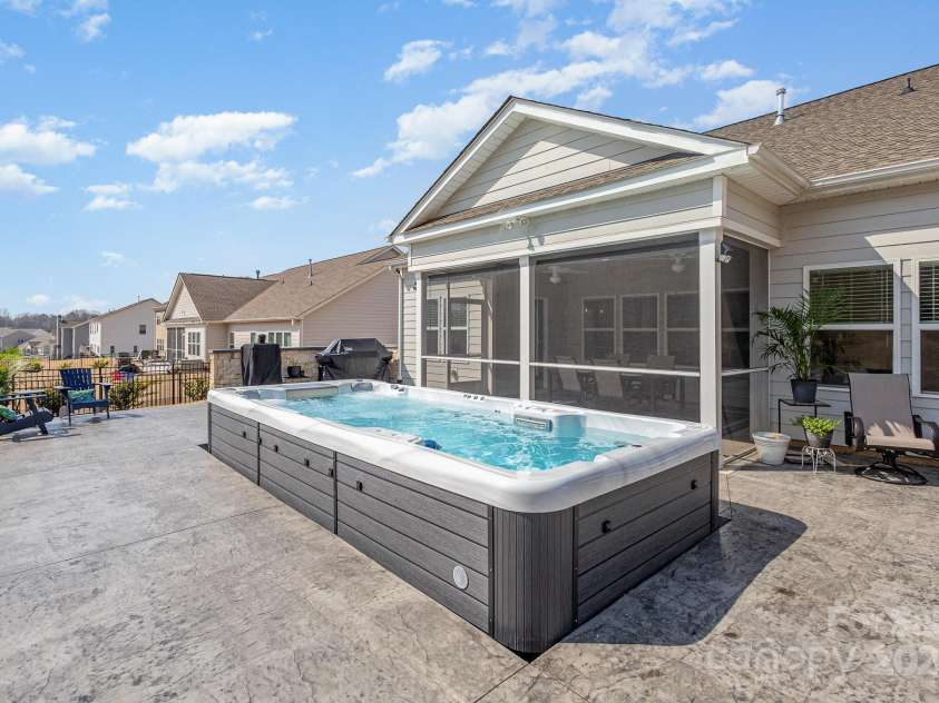 1512 Brooksland Place, Waxhaw, NC 28173.  MLS# CAR4237976, YatesRealty ID 15500. Patio with swim spa
