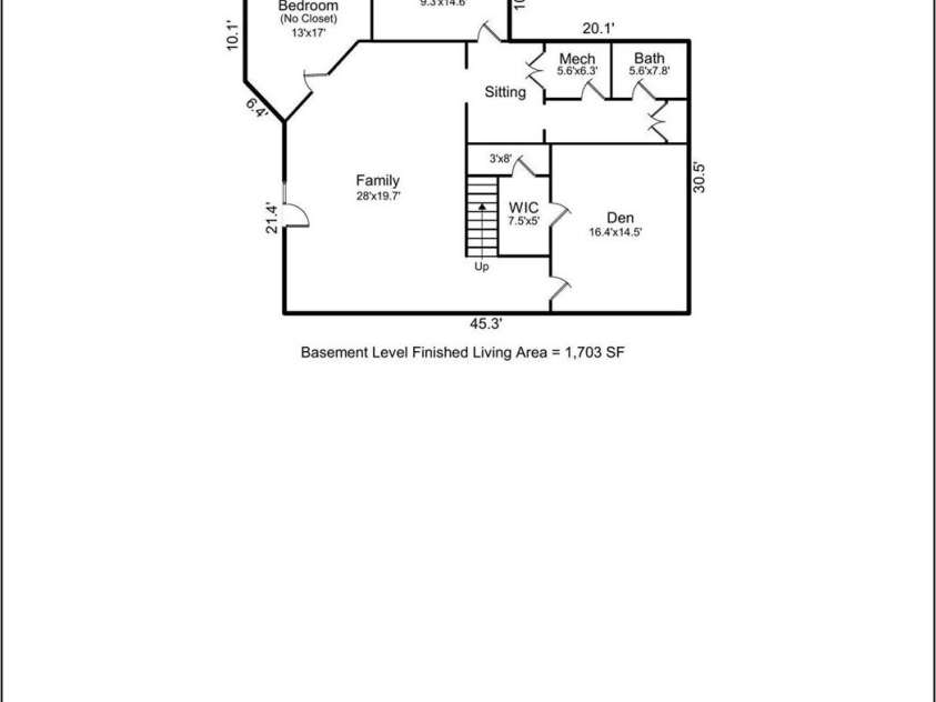 257 Jones Cove Road, Asheville, NC 28805.  MLS# CAR4368616, YatesRealty ID 15520. Lower Level Floor Plan