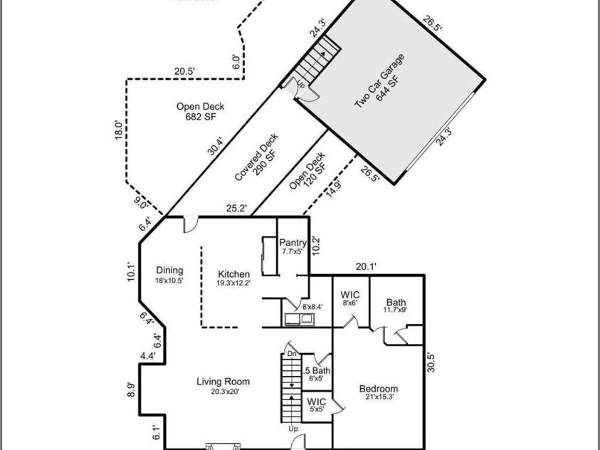 257 Jones Cove Road, Asheville, NC 28805.  MLS# CAR4368616, YatesRealty ID 15520. Main Level Floor Plan