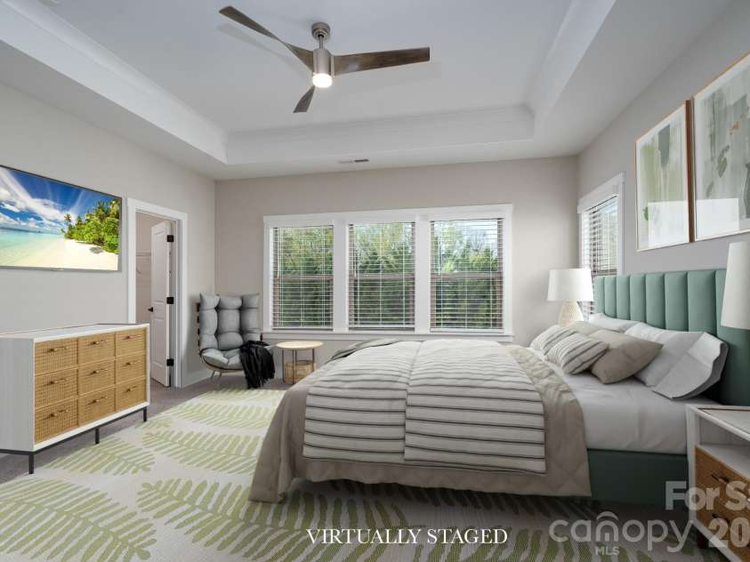 15132 Rocky Bluff Loop, Davidson, NC 28036.  MLS# CAR4351498, YatesRealty ID 15525. Primary Suite Virtually Staged