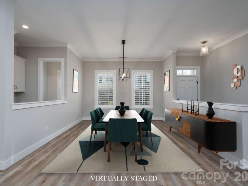 15132 Rocky Bluff Loop, Davidson, NC 28036.  MLS# CAR4351498, YatesRealty ID 15525. Virtually Staged Dining Room