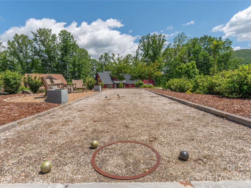 5 Buckhorn Gap Road, Biltmore Lake, NC 28715.  MLS# CAR4261479, YatesRealty ID 15544. Custom built Petanque Court!