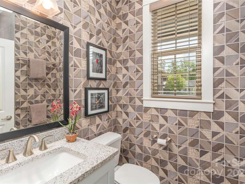 5 Buckhorn Gap Road, Biltmore Lake, NC 28715.  MLS# CAR4261479, YatesRealty ID 15544. Secondary bedroom with stunning wallpaper