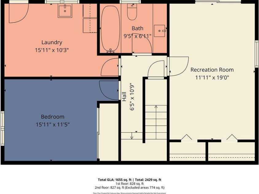34 Greenbriar Road, Black Mountain, NC 28711.  MLS# CAR4340894, YatesRealty ID 15550. Lower Level Floor Plan