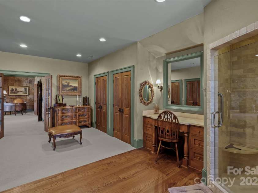 205 Indrio Road, Blowing Rock, NC 28605.  MLS# CAR4245602, YatesRealty ID 15556. One of the Bathroom Suites. This one is on the 2nd level.