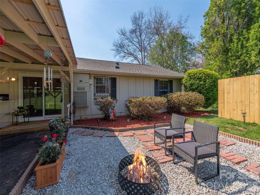 86 Hideaway Lane, Waynesville, NC 28785.  MLS# CAR4371205, YatesRealty ID 15574. Back Fire Pit Area