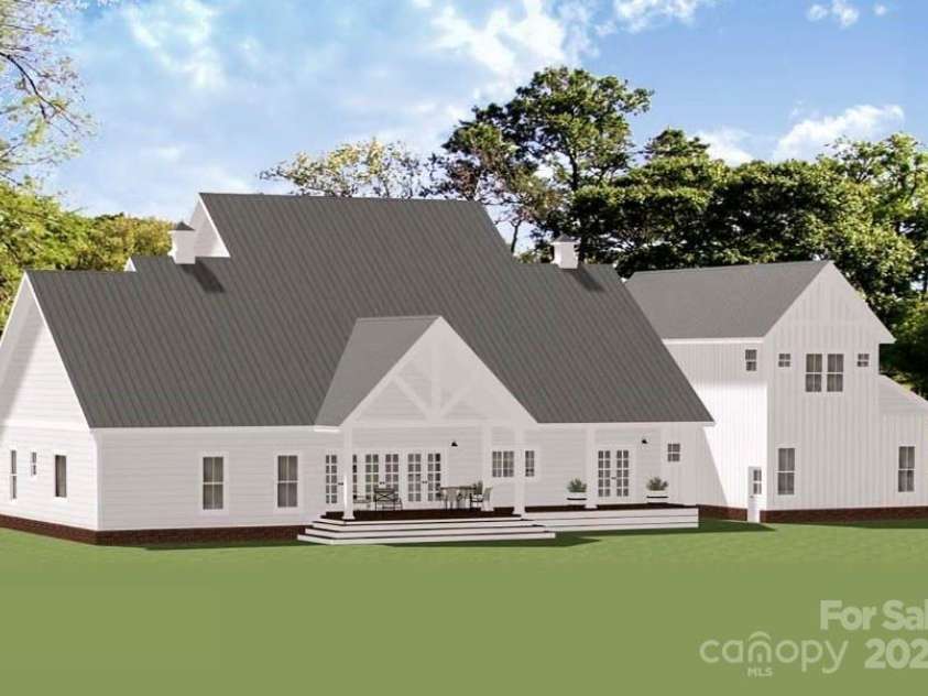Lot 1 Country Estates Drive, Waxhaw, NC 28173.  MLS# CAR4276299, YatesRealty ID 1558. Back View of Proposed Modern Farmhouse
