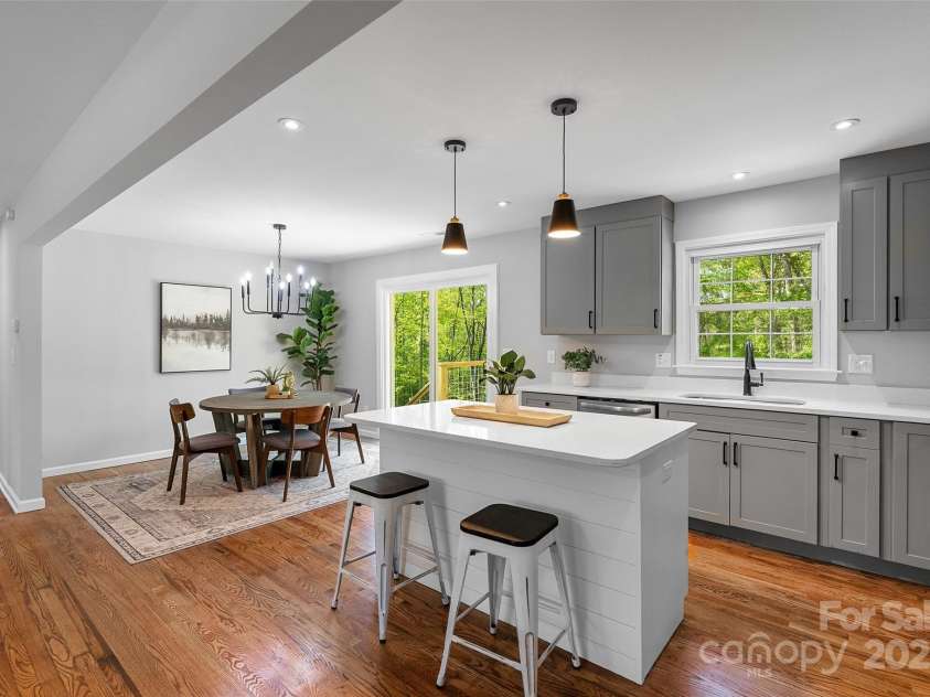 75 White Pine Drive, Fletcher, NC 28732.  MLS# CAR4251486, YatesRealty ID 15590. Kitchen and Dining Area