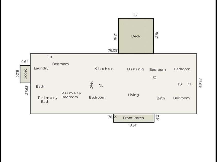 8592 Amanda Lane, Norwood, NC 28128.  MLS# CAR4368057, YatesRealty ID 15590. Measurements
