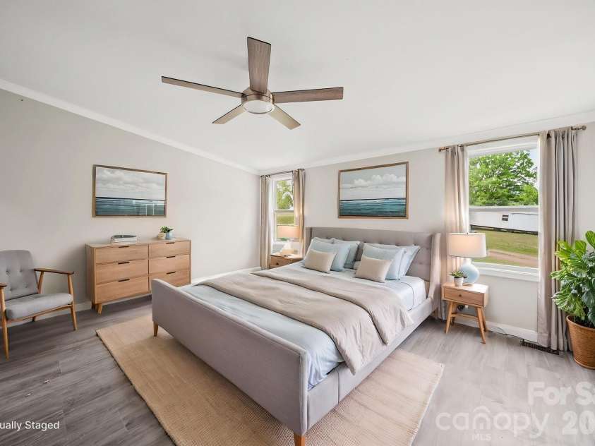 8592 Amanda Lane, Norwood, NC 28128.  MLS# CAR4368057, YatesRealty ID 15590. Virtually staged bedroom