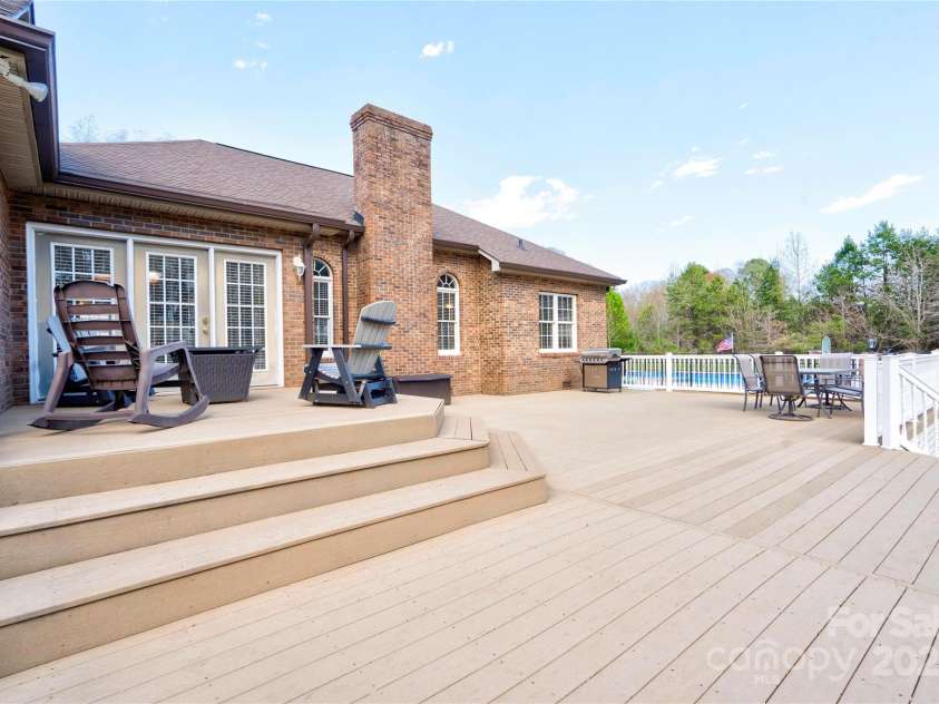 1026 Stage Coach Trail, Lawndale, NC 28090.  MLS# CAR4239349, YatesRealty ID 15597. Rear Deck