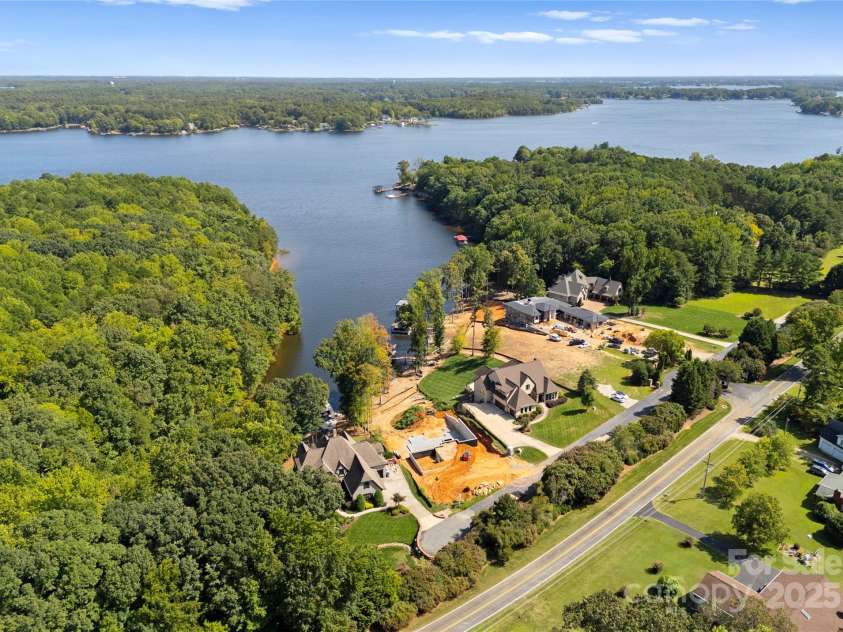 4218 Sigmon Cove Lane, Terrell, NC 28682.  MLS# CAR4216054, YatesRealty ID 156. Drone view to main channel