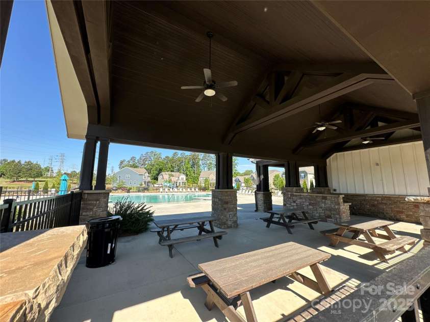 11741 Blessington Road, Huntersville, NC 28078.  MLS# CAR4252837, YatesRealty ID 15613. Community Pool Covered Picnic Area