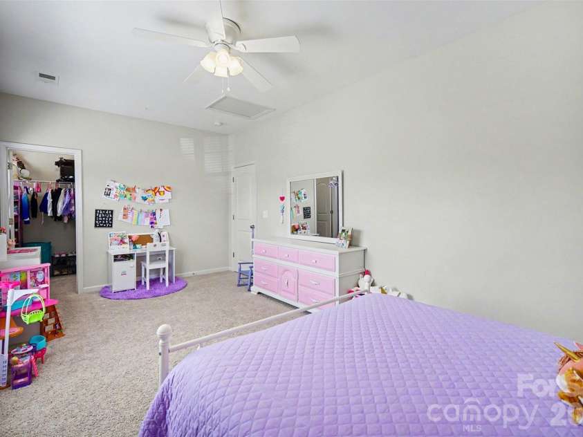 514 Tack Lane, Midland, NC 28107.  MLS# CAR4358317, YatesRealty ID 15618. Bedroom 2 with walk in closet