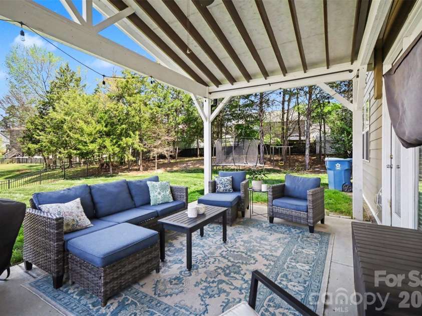 514 Tack Lane, Midland, NC 28107.  MLS# CAR4358317, YatesRealty ID 15618. Covered patio
