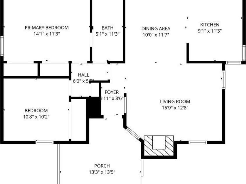 7811 Heatherdale Court, Charlotte, NC 28212.  MLS# CAR4371945, YatesRealty ID 15622. Floor Plan
